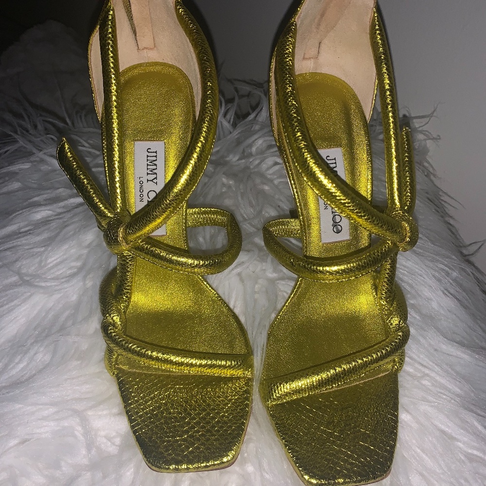 Gold Jimmy Choo Sandals
